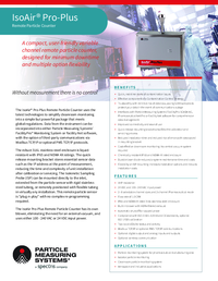 Thumbnail of document Data Sheet - IsoAir Pro-Plus Remote Particle Counter